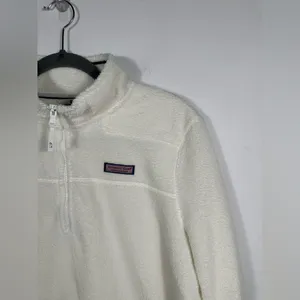 Vineyard Vines Sherpa Fleece Shep Shirt Ivory‎ Quarter Zip XL thumbnail 4