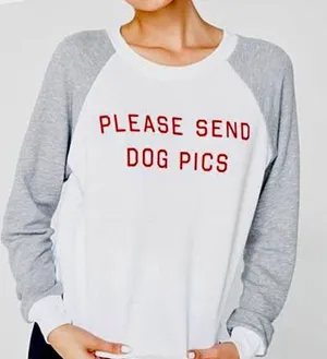 Wildfox New. Please Send Dog Pictures sweatshirt. Small. Retails $98 thumbnail 1