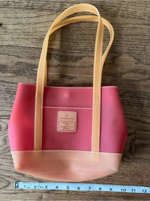Y2K Vintage Liz Claiborne Jelly Mini Tote Bag Purse Pink PVC Clear Boat N Tote thumbnail 3
