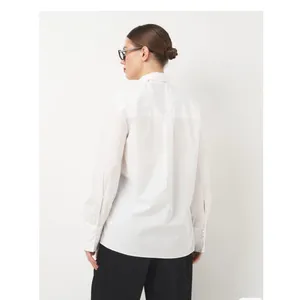 Zara White Poplin Tie Neck Oversized Blouse Size Small 8775/545 Chic Preppy thumbnail 15