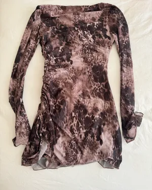 Suareza Long Sleeve Mini Dress Leopard thumbnail 5