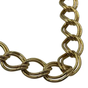 Unbranded Chunky Double Link Collar Necklace‎ Toggle Clasp Maximalist Mob Wife thumbnail 4