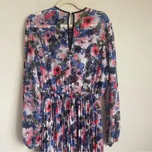 MISA LA Meadow Pleated Juliana‎ Midi Dress Long Sleeve Floral thumbnail 8