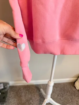 Parke Blush + Lavender Valentines Varsity Mockneck Sweater limited edition S/m thumbnail 10