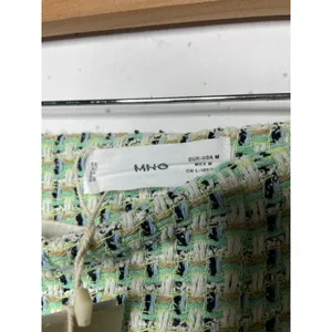 Mango NEW MNG T Tweed Mini Skirt Pastel Green Size Medium thumbnail 3
