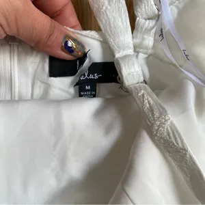 NWOT Lulus Major Perfection White Floral Jacquard Midi Dress with Pockets thumbnail 10
