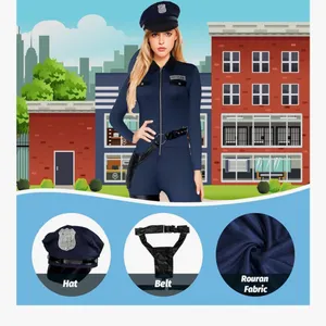 Women's Navy Blue Costume‎ Jumpsuit thumbnail 5