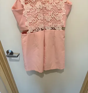 Pink lace overlay romper Size M thumbnail 6