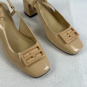 Liverpool Getty Slingback Block Heels Square Toe Dress‎ Shoes Beige Women's 7.5M thumbnail 4