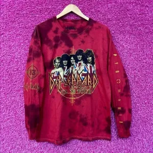 Def Leppard Pyromania 83' tour long sleeve tiedye tshirt size large thumbnail 1