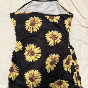 ROMWE Black Dress with Sunflower Design thumbnail 7