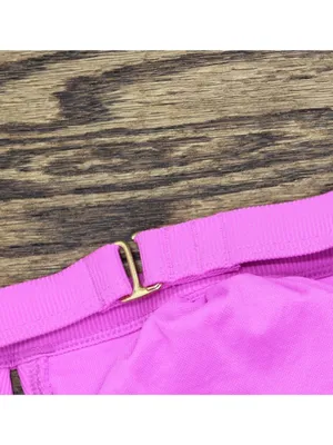 NWT Shade & Shore Womens Ribbed Triangle Bikini Top 94443819 Purple M thumbnail 7