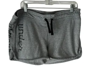Under Armour‎ Y2k Women's Gray Logo Sweat Shorts Athletic Running Gym Medium thumbnail 1