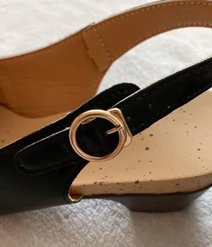Lightweight peep toe sling back shoes Size 40 9.5 adjustable straps NWOT thumbnail 7