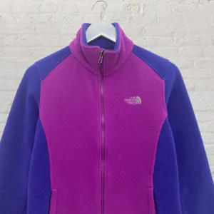 North Face FlashDry Fleece Jacket Purple Pink S Cozy Athletic Outdoor Retro thumbnail 4
