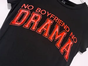 Windsor NO BOYFRIEND NO DRAMA Graphic Tee thumbnail 3