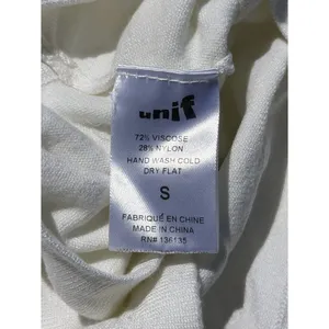 UNIF Rainbow Trim Cropped Tee Women’s Small White Embroidered Logo Y2K Festival thumbnail 10