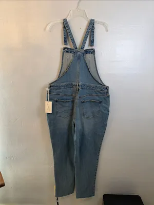 Universal thread women’s denium overalls size 14 thumbnail 5