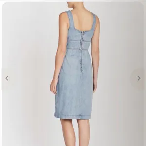 La Vie Rebecca Taylor Drapey Denim Cut-Out Dress in Forget Me Not thumbnail 7