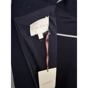 Entro Women's Sleeveless Mock Neck Dress Navy Sparkle Back Zip Size Large NWT‎ thumbnail 6