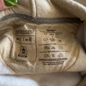 Patagonia Uprisal P-6 Hoodie Mens M Womens L Oatmeal Gorpcore Sustainable Preppy thumbnail 5