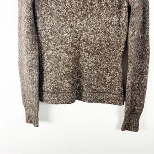 PRANA Brown Marled Long Sleeves V-Neck Knit Sweater Size Medium Cabin Neutral thumbnail 4