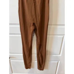 Halara Brown Jumpsuit Ribbed Cut‎ Out Back XS Athleisure Minimalist thumbnail 4
