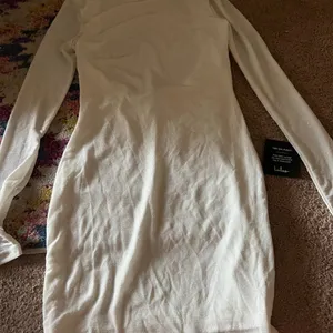 NWT Lulus Gift of Love White‎ and Silver Backless Long Sleeve Mini Dress L thumbnail 7