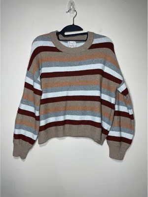 Pink Republic 70s Vibe Slouch Cozy Knit Cabincore Indie Sz L thumbnail 6