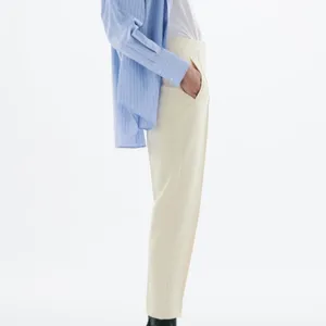 Zara‎ High Waist Trousers in Ivory Size Small thumbnail 3