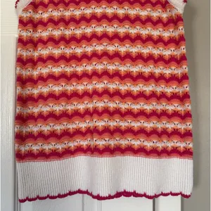 LOFT colorful knit scalloped tank sweater thumbnail 4