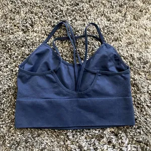 Strappy Sports Bra in Blue, Size XL​​​​​​​ thumbnail 2