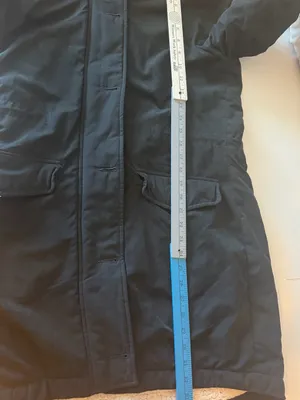 Abercrombie & Fitch Black Hooded Puffer Parka Faux-Fur Trim Sherpa Lined size M thumbnail 8