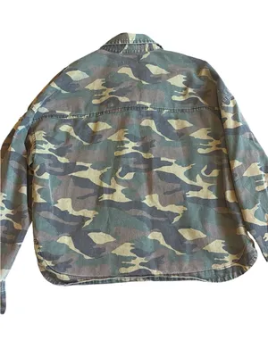Sundry Button-Down Camo Jacket Shacket Layering 100% Cotton Streetwear Sz Large thumbnail 9