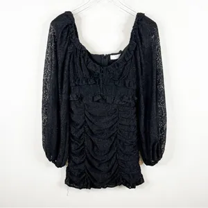 ASTR Black Lace Corset Mini‎ Dress Women's Size S Coquette Date Night thumbnail 3