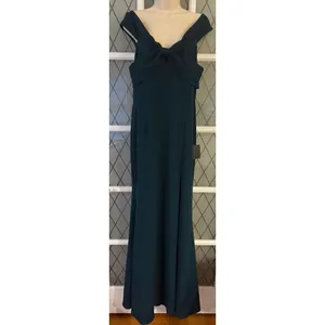 Lulu's Formal Mermaid Floor Length Off Shoulder Green Evening Dress Womens XL thumbnail 2