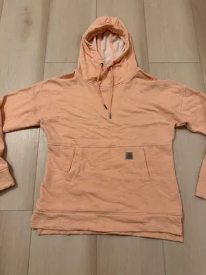 Carhartt Newberry Relaxed Fit Peach Pullover Hoodie Sweatshirt Womens Size Small thumbnail 2