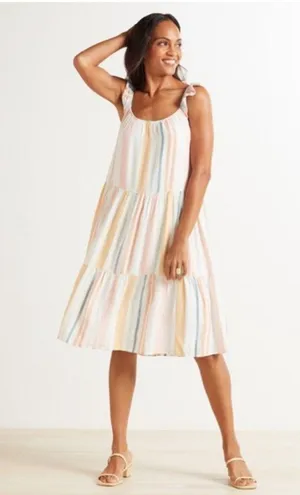 Rails Striped Tiered Multicolor Sleeveless Dress. Size-Large thumbnail 1