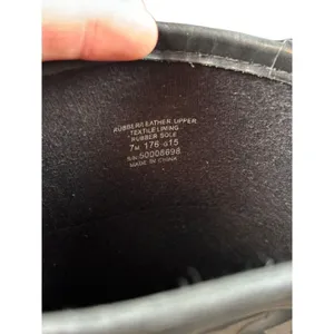 Tory Burch Women's Tall Black Rubber Leather Riding Boots Size 7M *note flaw thumbnail 3