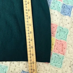 Ann Taylor Green Ribbed Long Sleeve Sweater Top Medium thumbnail 6