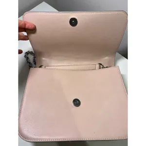 Pale Pink Vegan Faux Leather Chain Strap‎ Crossbody Bag Structured Flap Handbag thumbnail 9