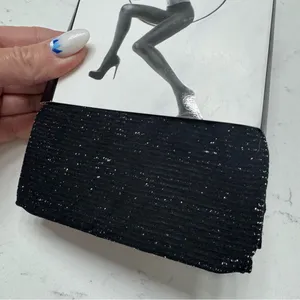 NWT: Express Black Sparkle Full Length Tights thumbnail 2