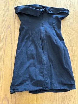 Runaway The Label Strapless Black Linen Bodycon Mini Dress Womens Size Medium thumbnail 5