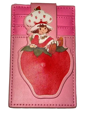 Vintage-Inspired Strawberry Shortcake Pink Cardholder Wallet thumbnail 1