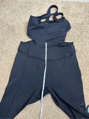 FP Movement Free People Back It Up Jumpsuit Black Cutout Criss Cross Size S/P thumbnail 12