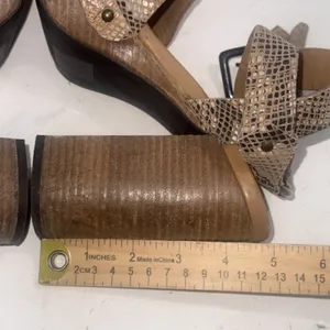 Free People Snakeskin Boho Hippie Festival Block Heel Platform Sandals Size 9 thumbnail 11