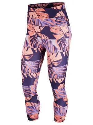 Nike DRI-FIT Fast Runway Print Eggplant High Rise Running Tights XS thumbnail 2