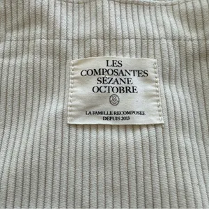 Sezane Corduroy Tote bag beige Velvet Striped thumbnail 3