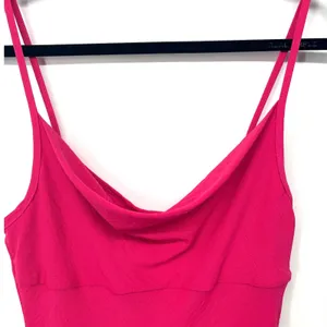 See You Monday Y2K‎ Hot Pink Cowl Neck Fit Flare Mini Dress MED Festival Barbie thumbnail 2
