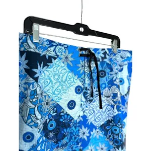 Rip Skirt‎ Hawaii Wrap Skirt Women Size XL Blue Beach Swim Cover Up Tropical thumbnail 4